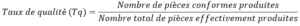 Calcul taux de qualité